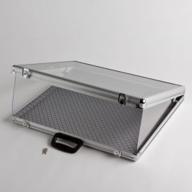 Small Aluminum Display Case with Glass Cover