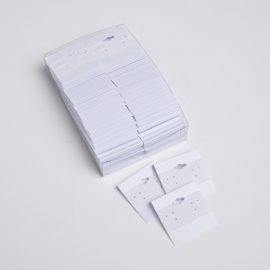 EARRING CARDS-WHITE PLASTIC