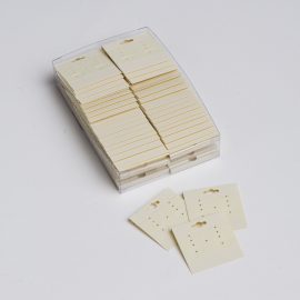 EARRING CARDS-BEIGE PLASTIC