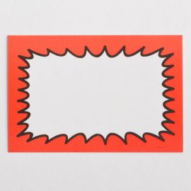 Blank White and Orange Paper Price Tags