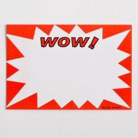 Small "Wow" Paper Price Tags