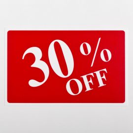 30% Off Sign