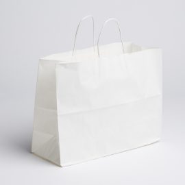 WHITE PAPER SHOPPING BAGS