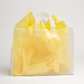 CLEAR FROST PLASTIC SHOPPING BAGS