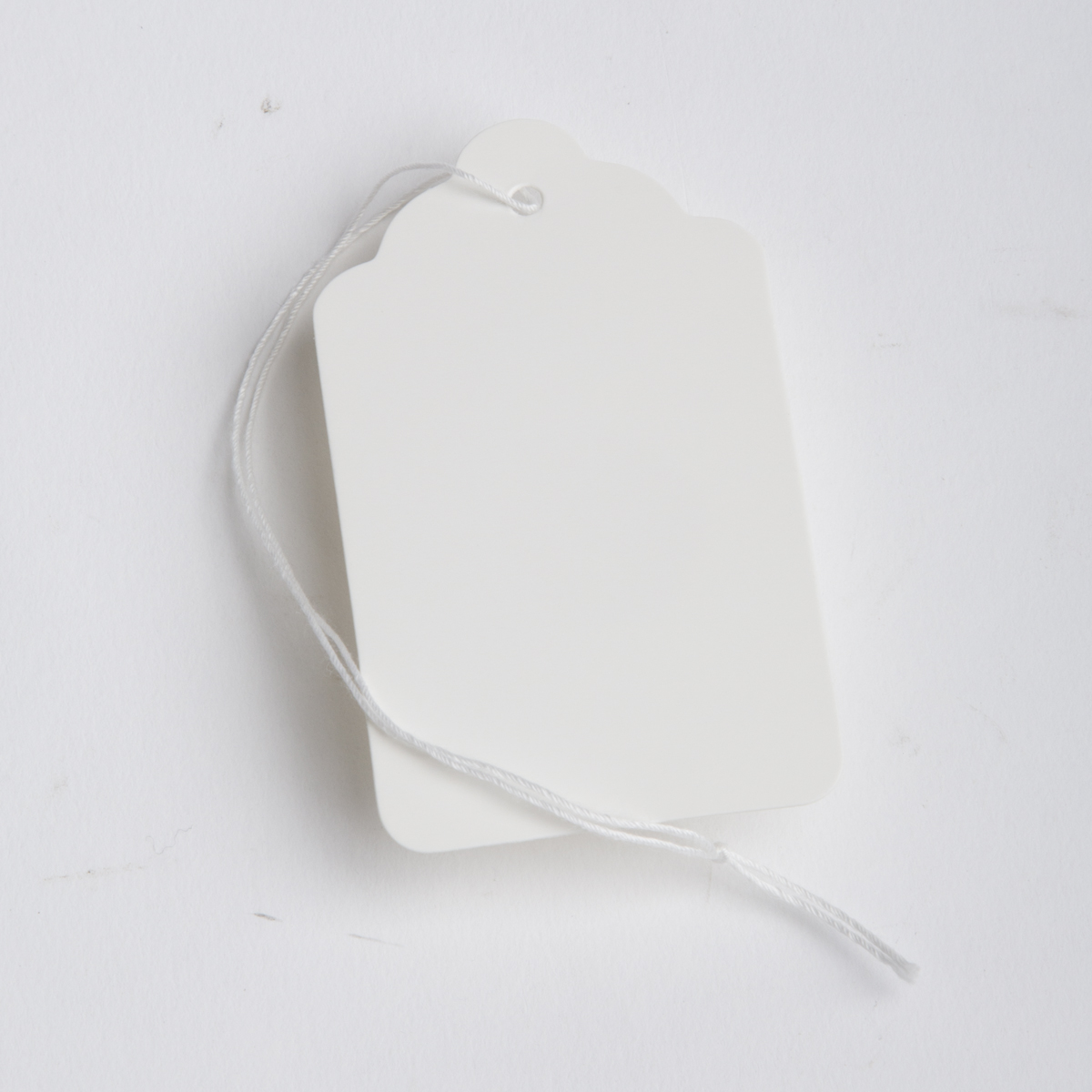 WHITE PRICE TAG-BLANK-WITH STRING