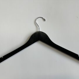 17 Inch Black Wood Top Hanger 100pcs