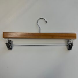 14" Natural wood pant hangers